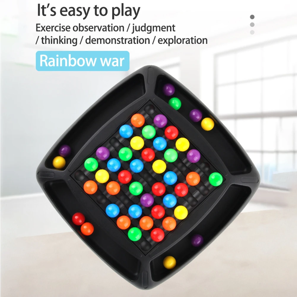 

Rainbow Ball Elimination Board Game Set Puzzle Chess Family Party Funny Toy Gift Puzzle Baby Early Educational Toy
