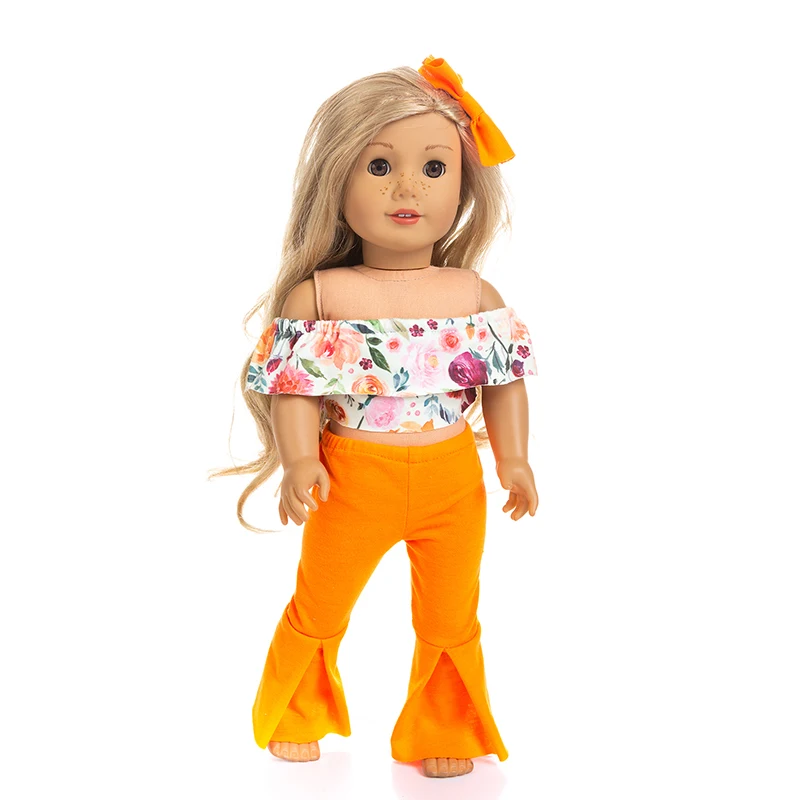 

Born Baby Doll Clothes Accessories Fit 18 inch 43cm Hair band color dark yellow blue pink shoulder skirt For Baby Birthday Gift