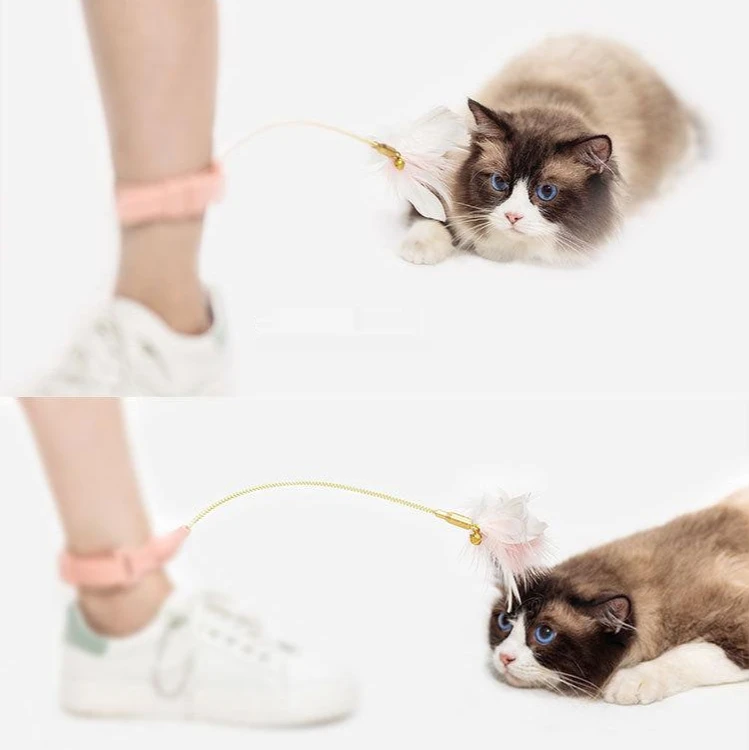 Горячая Распродажа стопы палка-игрушка для кота воротник интерактивный