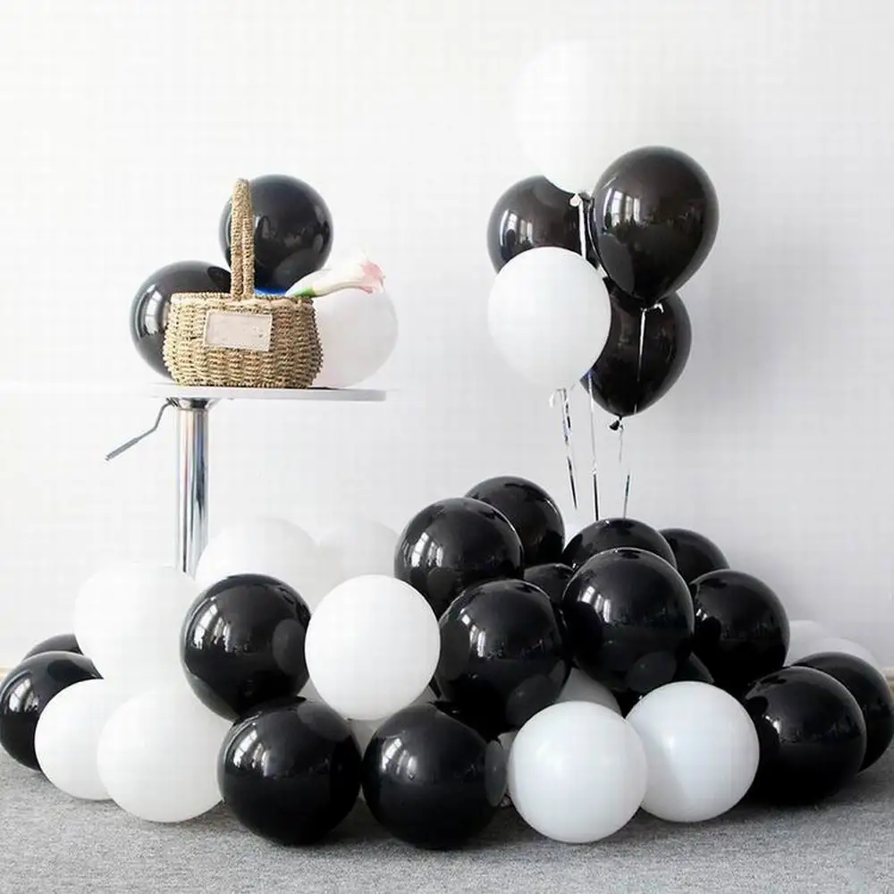 

83pcs Balloon Garland Arch Kit Metal Chrome Confetti Sliver DIY White Black Balloons Birthday Baby Shower Wedding Party Decor