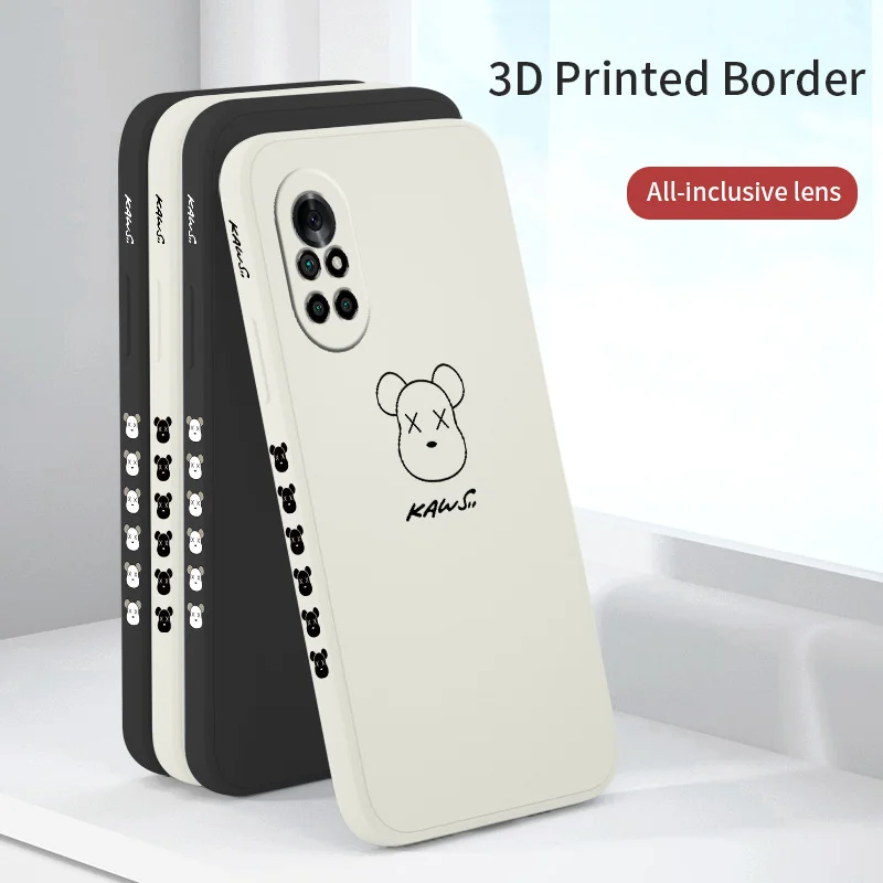 

The Bear ON The Side Phone Case For Huawei Nova8 8Pro 8SE Nova 7 7Pro 7SE 6 6se 5 5Pro 5Z 5I 5Ipro 5T 4 4E Silicone Cover