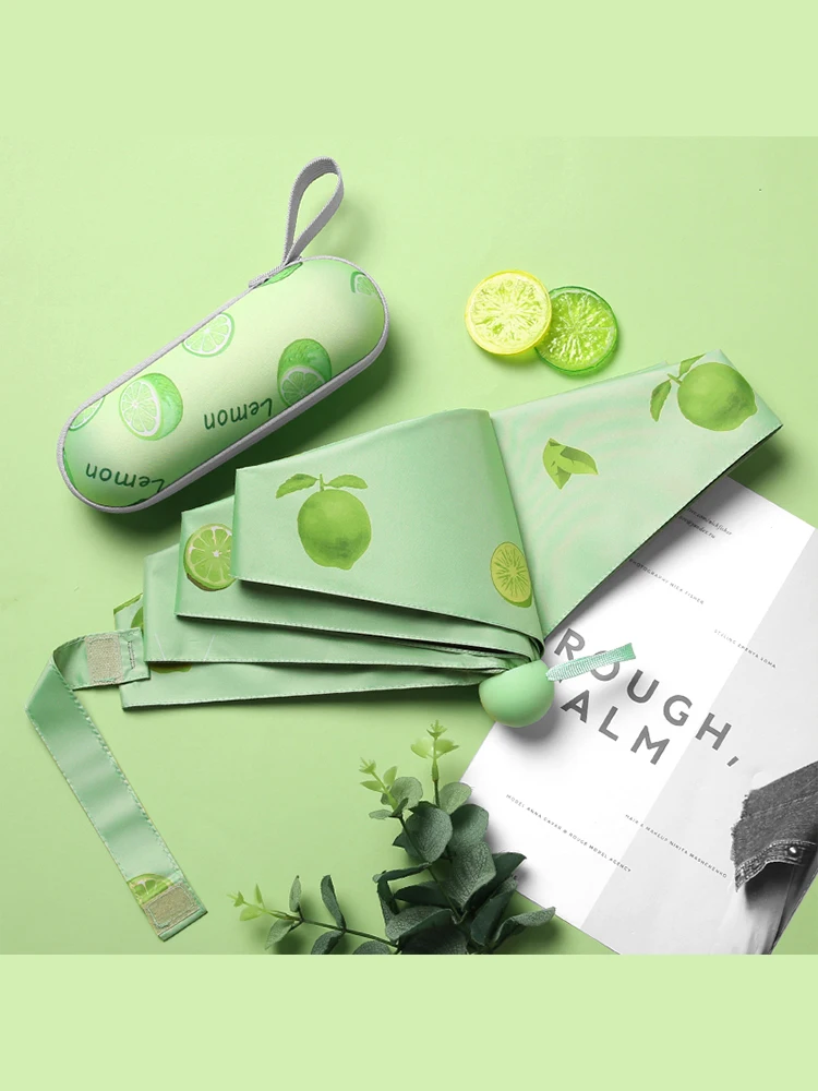 Мини-зонт складывающийся в пять раз маленький портативный зонт для защиты от