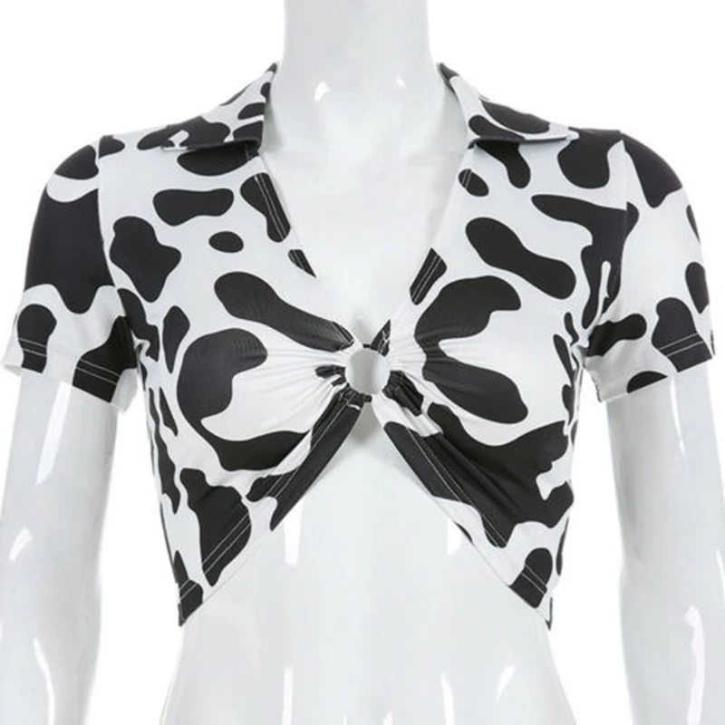 

Women'S T-Shirts Sexy Deep V Neck Short Sleeve Tops Cute Kawaii Ladies Clothes 2021Summer