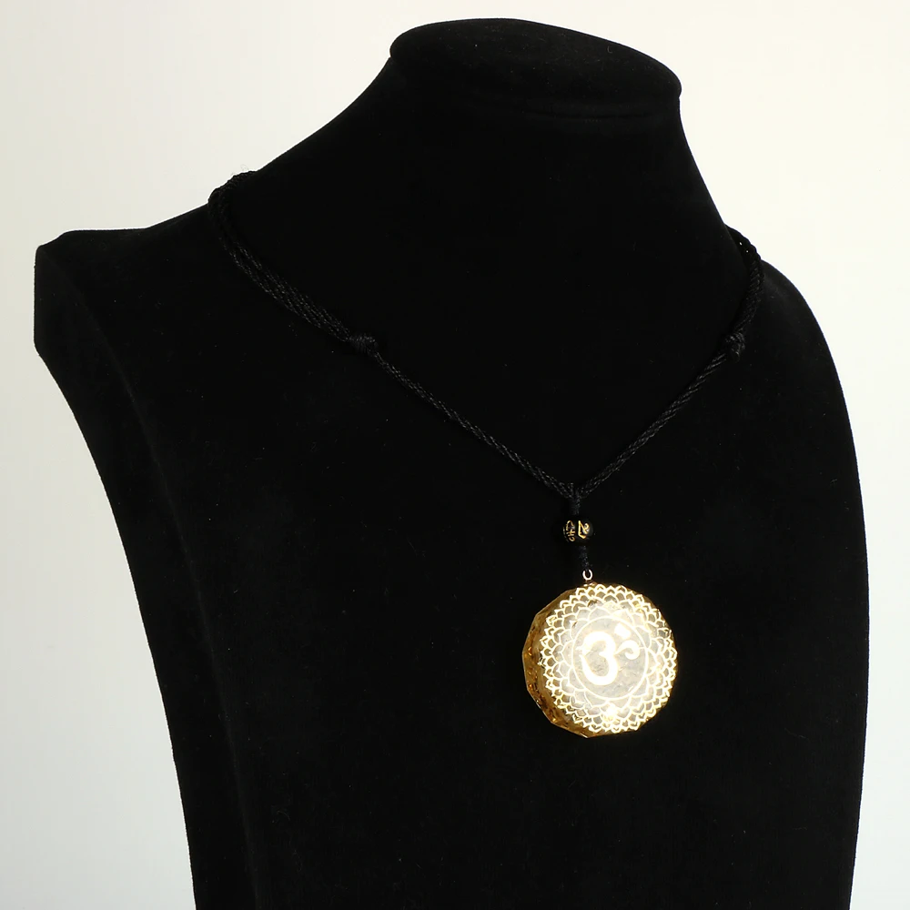 Натуральный камень тигровый глаз чипы гравий подвеска ом Oronge ожерелье Исцеление