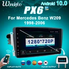 Wondefoo PX6 1 DIN Android 10 магнитола автомобильное радио для Benz W209 W203 W168 W208 W463 W170 Vaneo Viano Vito E210 Авто Аудио BT no 2DIN 2 DIN