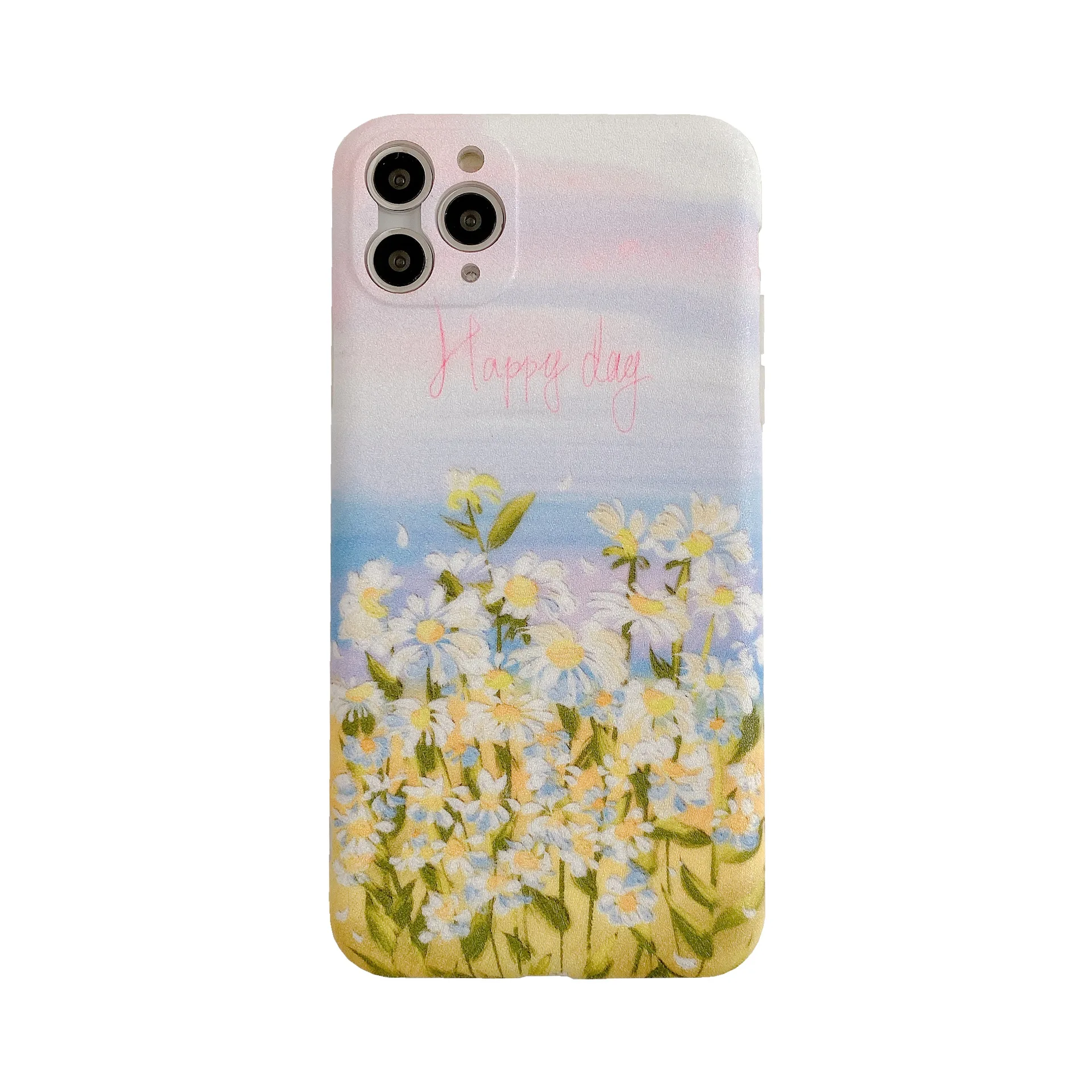 

Retro palace sweet art painting daisy Phone Case For iPhone 11 Pro XR XS Max X white flower Cover For iPhone 7 8 Plus 7Plus Case