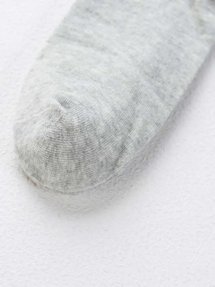 

Pure Color Shallow Mouth Socks Breathable Sweat-Absorbent Deodorant Cotton Socks One Size (39-44) Men Women All Year Round