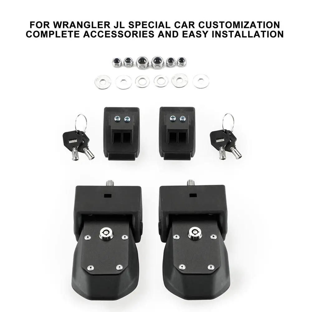 

Brand New High Quality Hood Latches Fit For Jeep ABS/Stainless Steel Hood Lock Catch Latches Kit Lock Hinge Accessories
