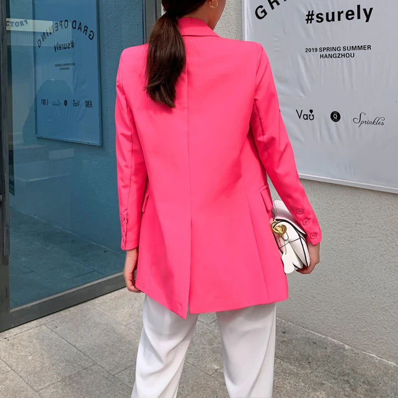 

Mozuleva Elegant Double-breasted Women Blazers Casual Long Sleeve 2021 Spring Female Blazer Jackets Office Ladies Suit Jacket