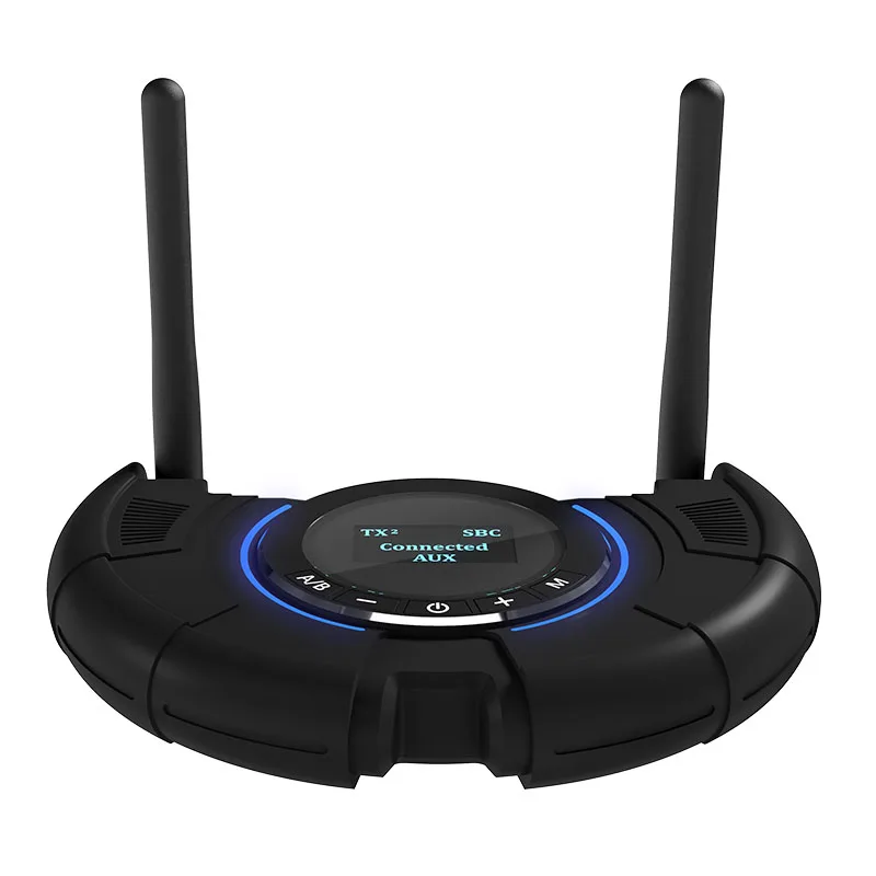 

New Wireless Bluetooth-Compatible 5.0 Audio Adapter Wireless transmitter receiver Adapter Optical fiber Antenna OLED Display