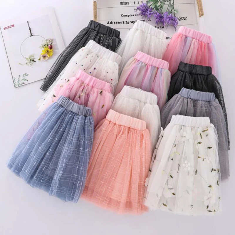 

girls skirts princess lovely tutu skirts for 3-12Years kids spring summer skirts girls lace cotton skirts wild skirts 12 colors