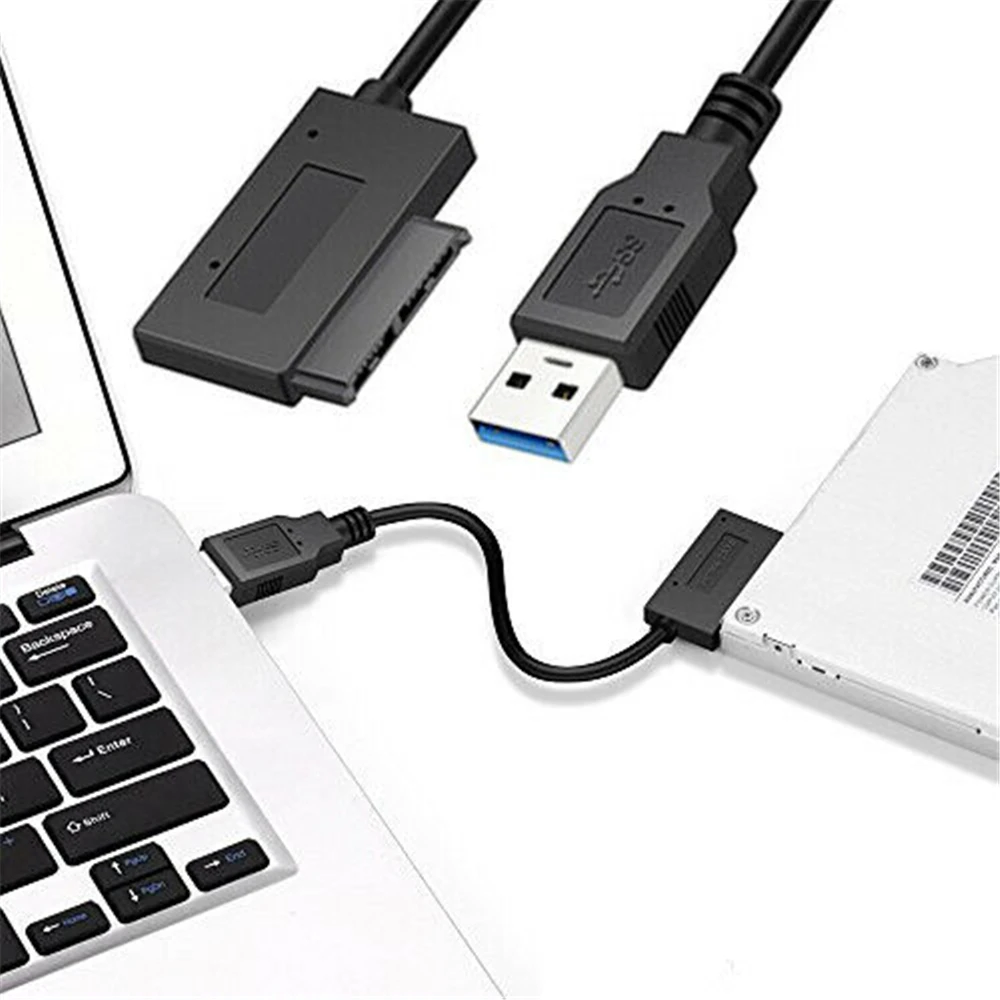 Slimline SATA для USB 3 0 7 + 6 13 Pin Sata кабель CD линия записи драйвера HDD адаптер ноутбука DVD Rom