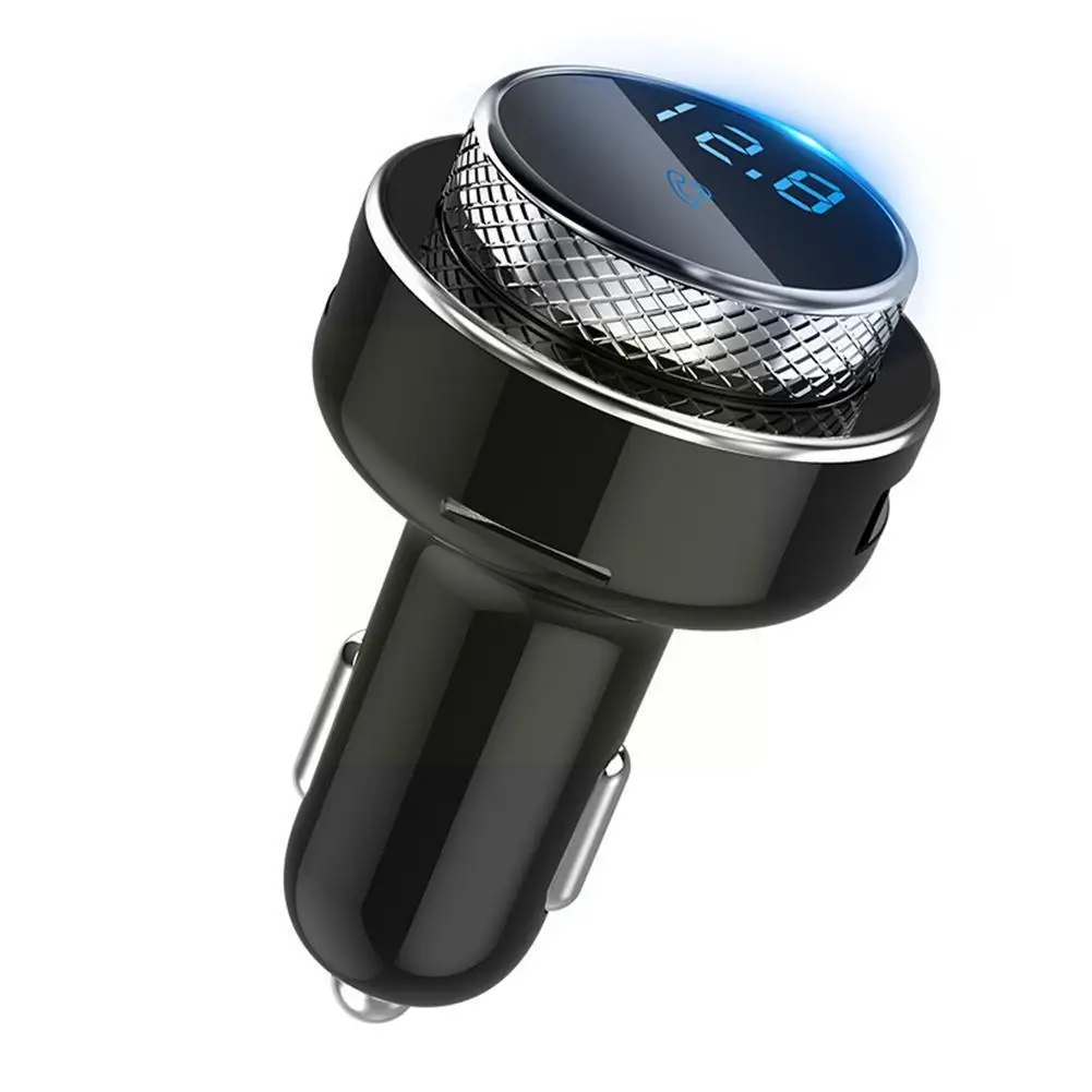 

FM Transmitter For Car Fast Charger QC3.0 USB Charger Mp3 Kit Disk 5.0 Handsfree TF/U Car Car Player Charger Wireless Bluet M2P2