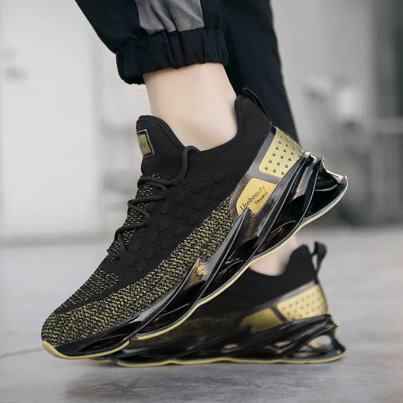Трендовая обувь Blade спортивная Fly-kit сетчатые кроссовки новые для бега с подошвой