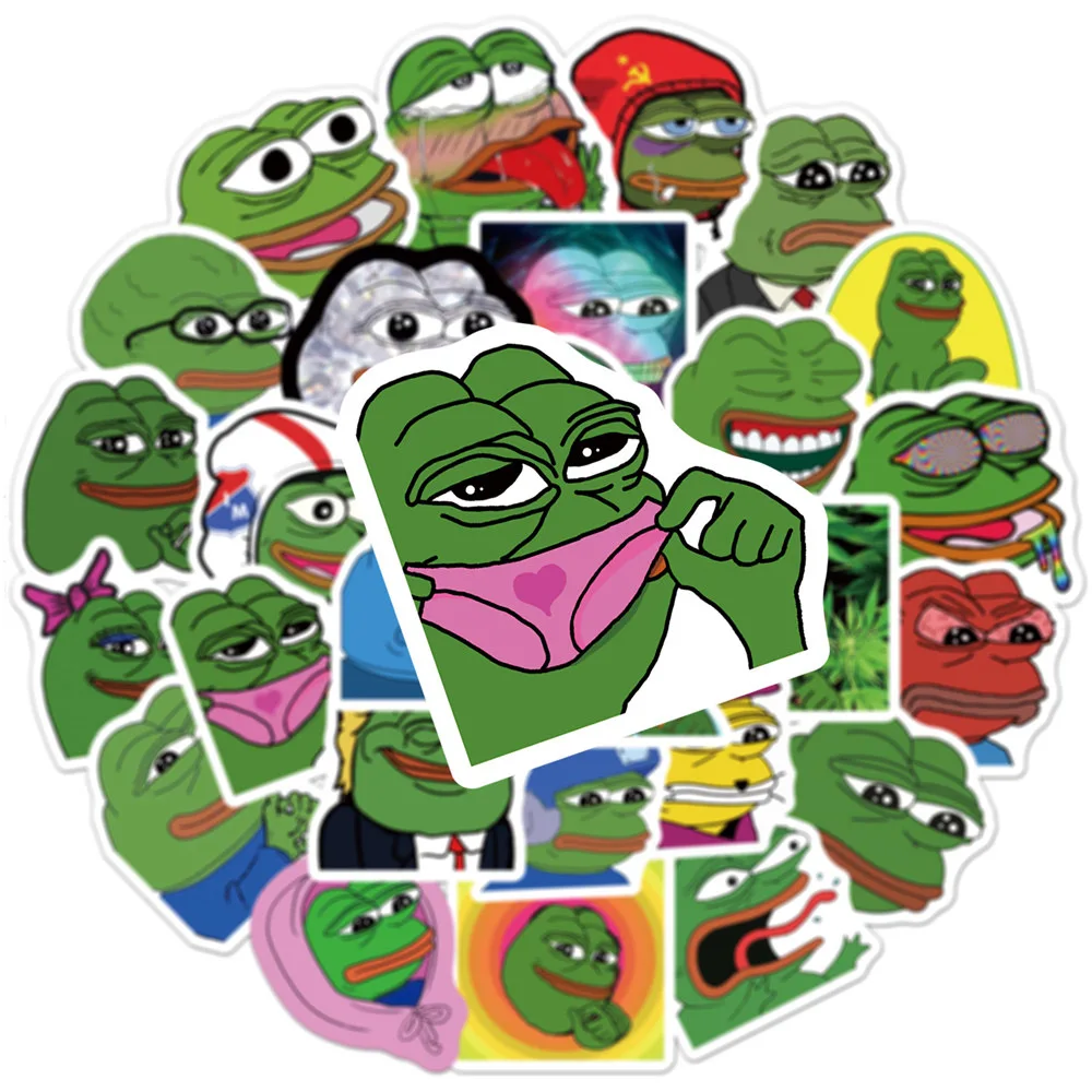 103050pcs interesting frog pepe meme graffiti stickers diy scrapbook skateboard laptop luggage phone guitar sticker kids toy free global shipping