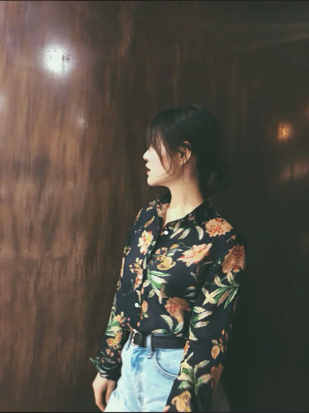 Elfbop шелковая Хлопковая женская блузка с цветочным принтом новейшая рубашка