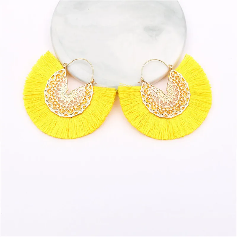 Женские богемные серьги подвески ручной работы с бахромой|Серьги-подвески| |