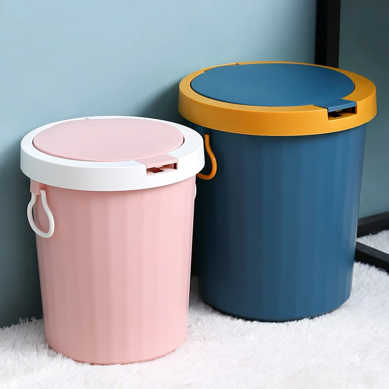 

Современная пластиковая корзина для мусора, большая корзина для мусора в спальню, кухню, креативная корзина для мусора в гостиную, туалет, к...