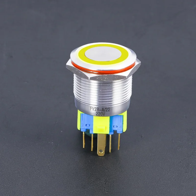 22 мм металлическая кнопка самовосстановления самоблокирующаяся переключатель с