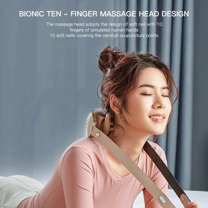 

Electric Neck Massager Kneading Shawl Fatigue Pain Relief Cervical Simulation Finger Massage Acupressure shiatsu Neck Massager