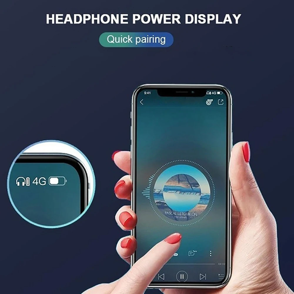 TWS беспроводные наушники Bluetooth 5 0 дисплей питания сенсорное управление