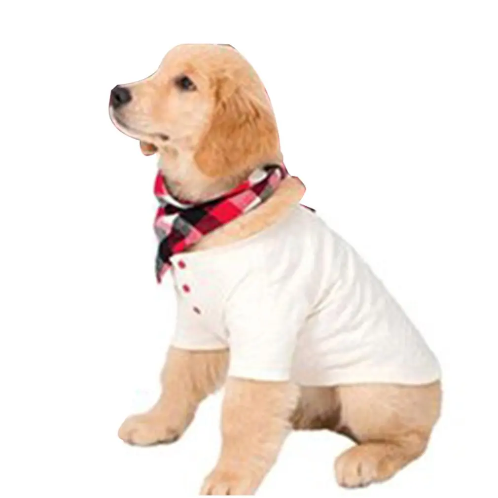 

1PC Xmas Family Dog Pajamas Matching Dog Christmas Loungewear Nightwear Cotton Suit With Scarf Pet Supplies