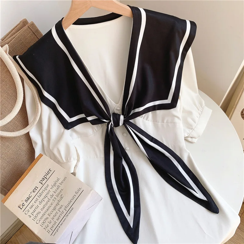 

Women Summer Thin Fake Collars Shawl Sunscreen Scarf Female Shirt Blouse Tops False Collars Cartoon Detachable Collar