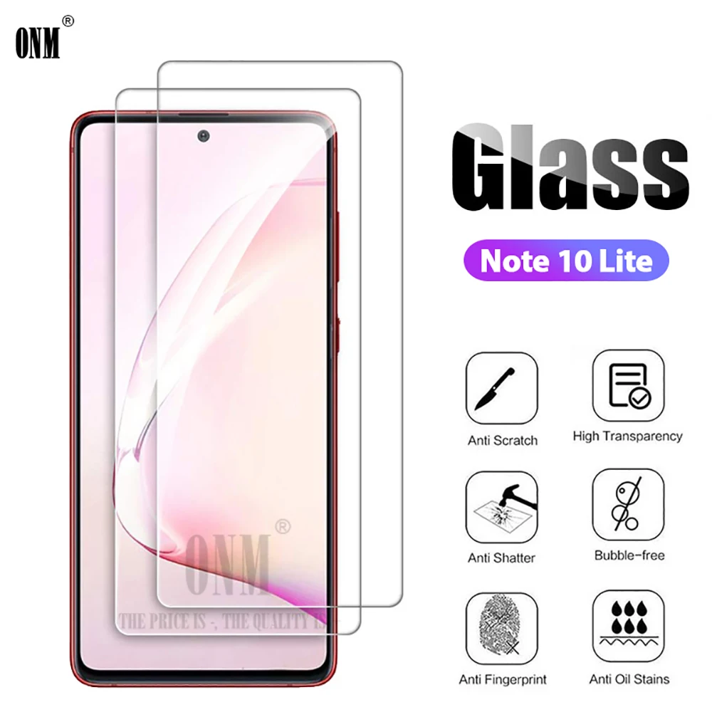 2 шт закаленное стекло для Samsung Galaxy Note 10 Lite Защита экрана Защитная стеклянная