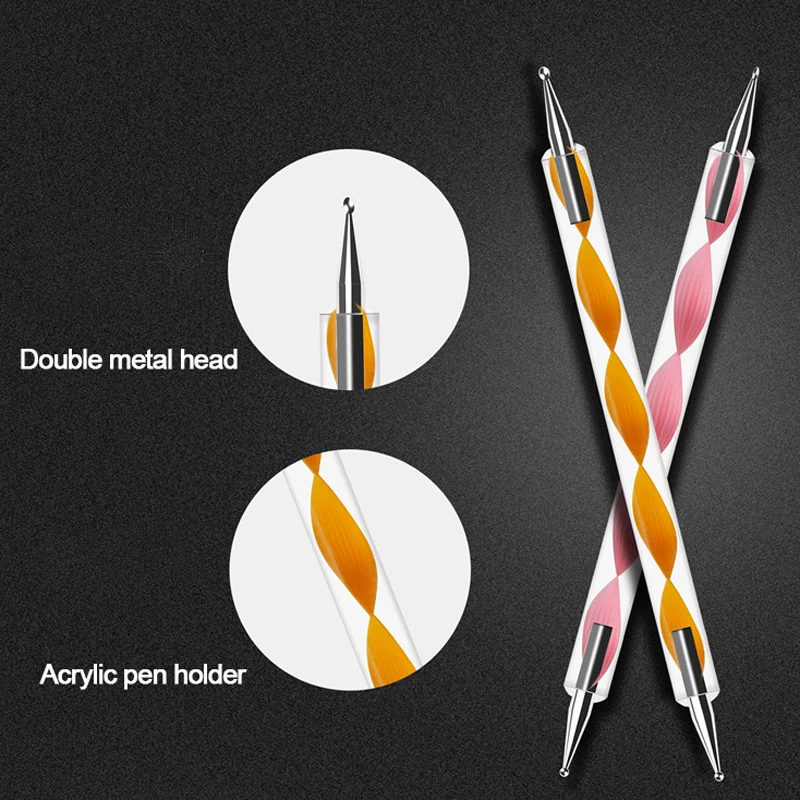 5 шт. двойная головка инструмент для раскрашивания ногтей художественные