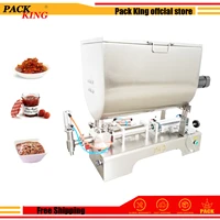hot pepper chilli sauce filling machine mixing hopper cayenne soybean paste salted and fermented soya filler free shipping
