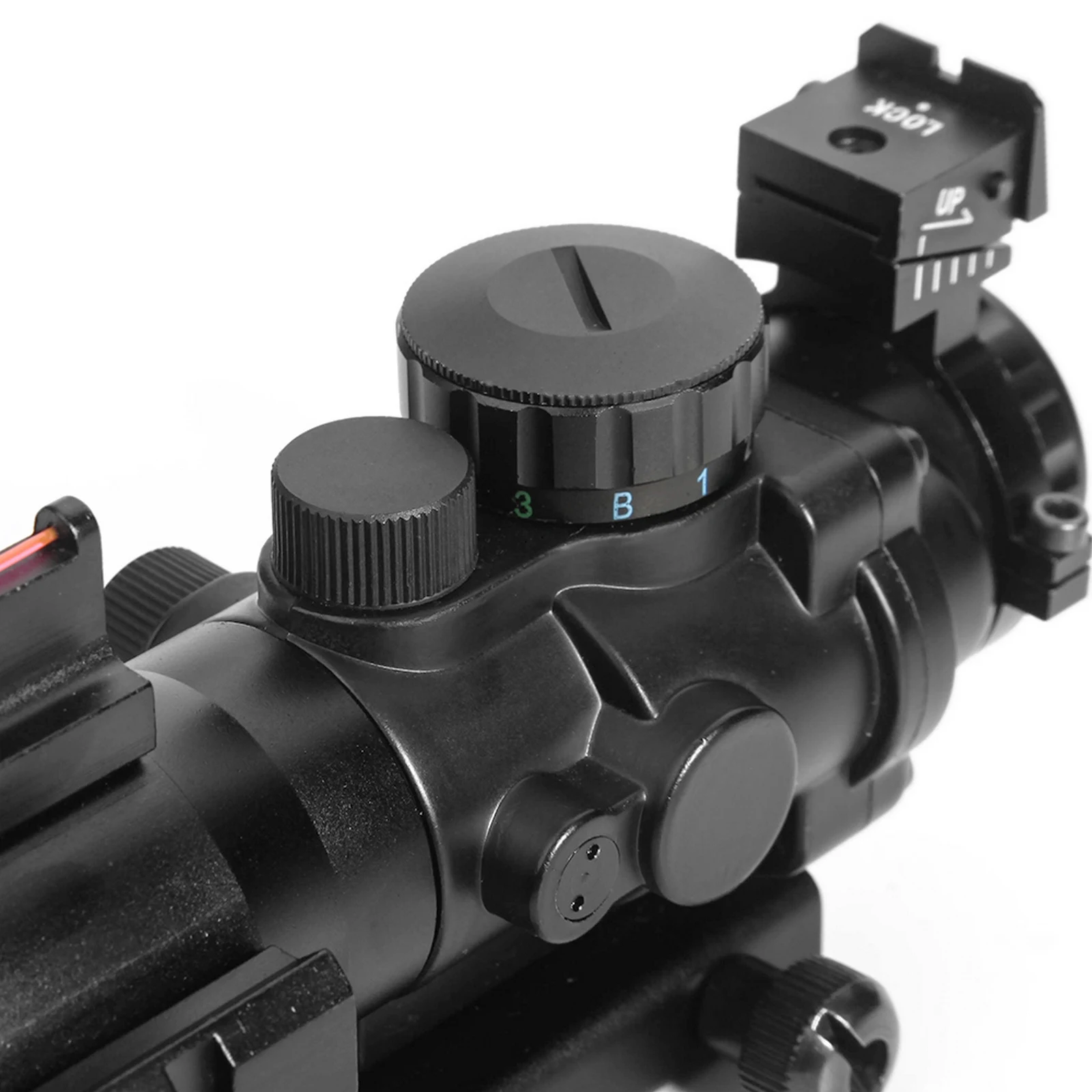 Тактический прицел Acog 4x32 20 мм противоударный противотуманный с красной точкой