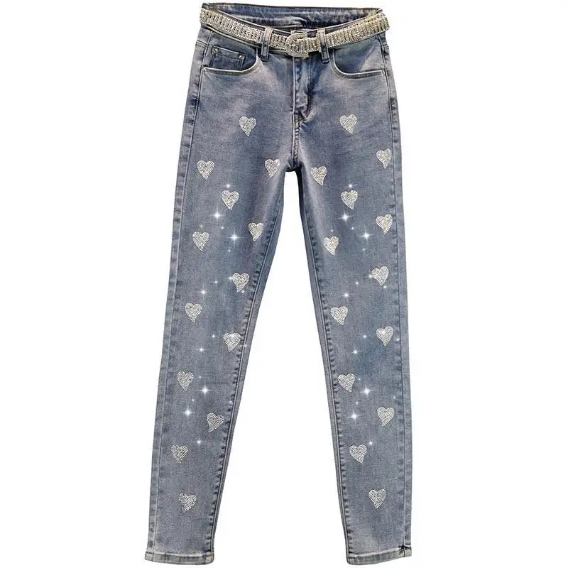 Женские джинсы-бойфренды с высокой талией Стрейчевые тонкие трико весна-лето 2021 |