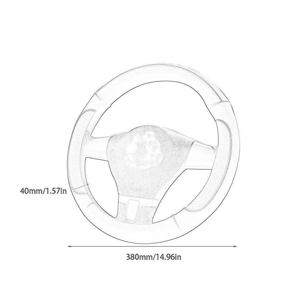 

38cm Universal Auto Car Leather Steering Wheel Cover Interior Accessories Car Covers Skidproof Holder Protector