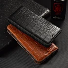 Роскошный чехол-книжка из натуральной крокодиловой кожи с магнитной застежкой для XiaoMi Redmi Note 11 Pro Plus 11T 4G
