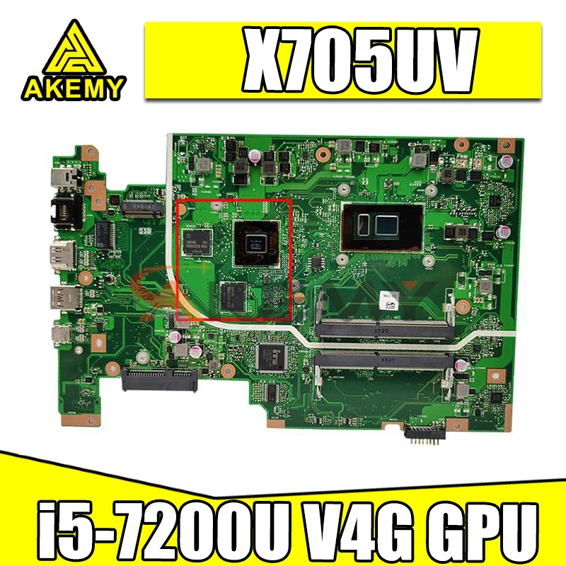 

X705UV MB i5-7200U V4G GPU Mainboard For ASUS X705UVR X705UQ X705UB X705UD X705UDR X705UN X705U Laptop Motherboard