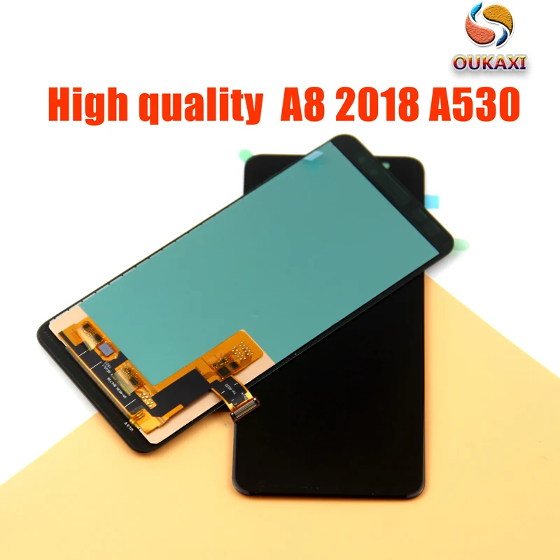 100% протестированный супер AMOLED для SAMSUNG A8 2018 A530 ЖК дисплей A530F A530D экран сенсорный