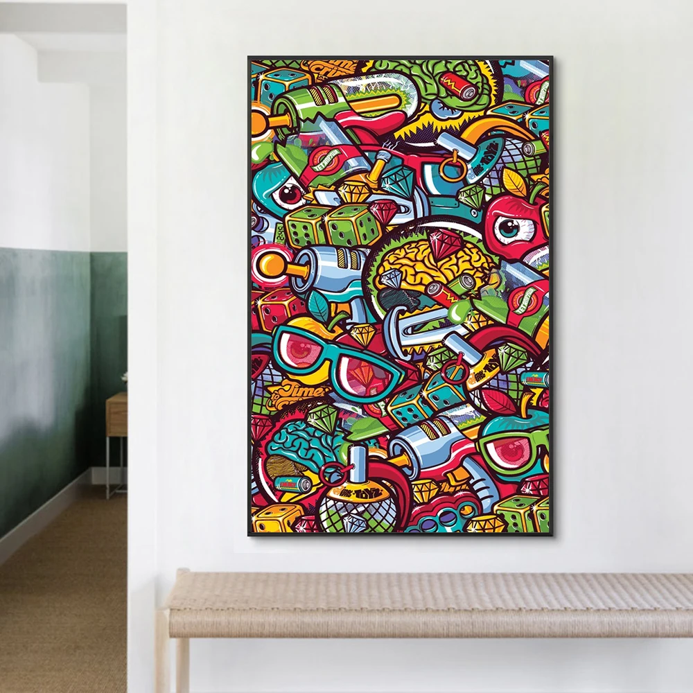 

5D мультфильм «сделай сам», алмазная живопись, искусство, граффити, Алмазная мозаика, бутик, Набор для вышивки, полная картина