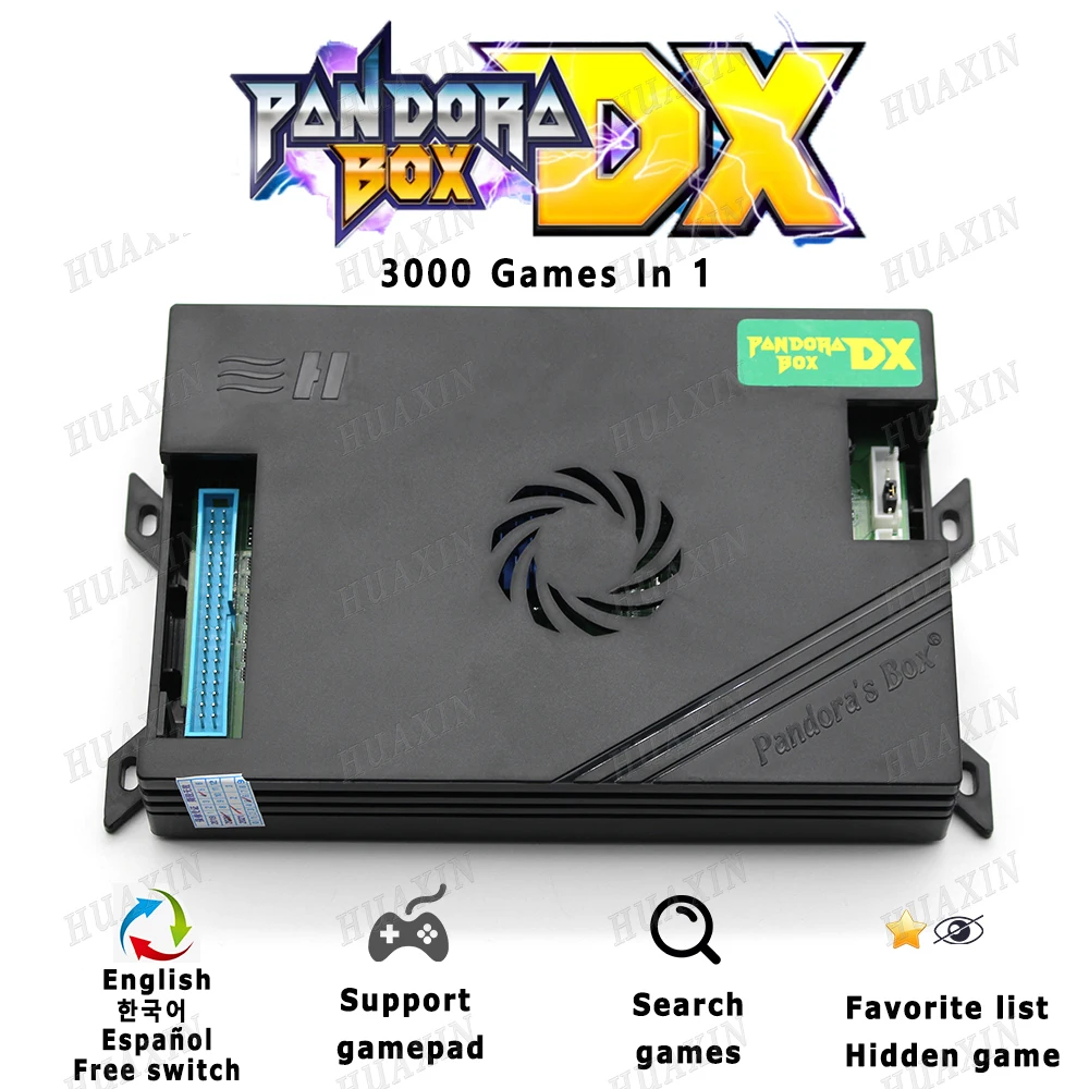 2 Player Original Pandora Box DX 3000 IN 1 SANWA Joystick Chrome LED Push Button for DIY Arcade Machine Home Cabinet with Manual | Спорт и