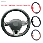 GERAYBU изготовленный на заказ кожаный чехол рулевого колеса автомобиля ручной работы для Volkswagen Golf 7 Mk7 New Polo Passat B8 дышащий износостойкий