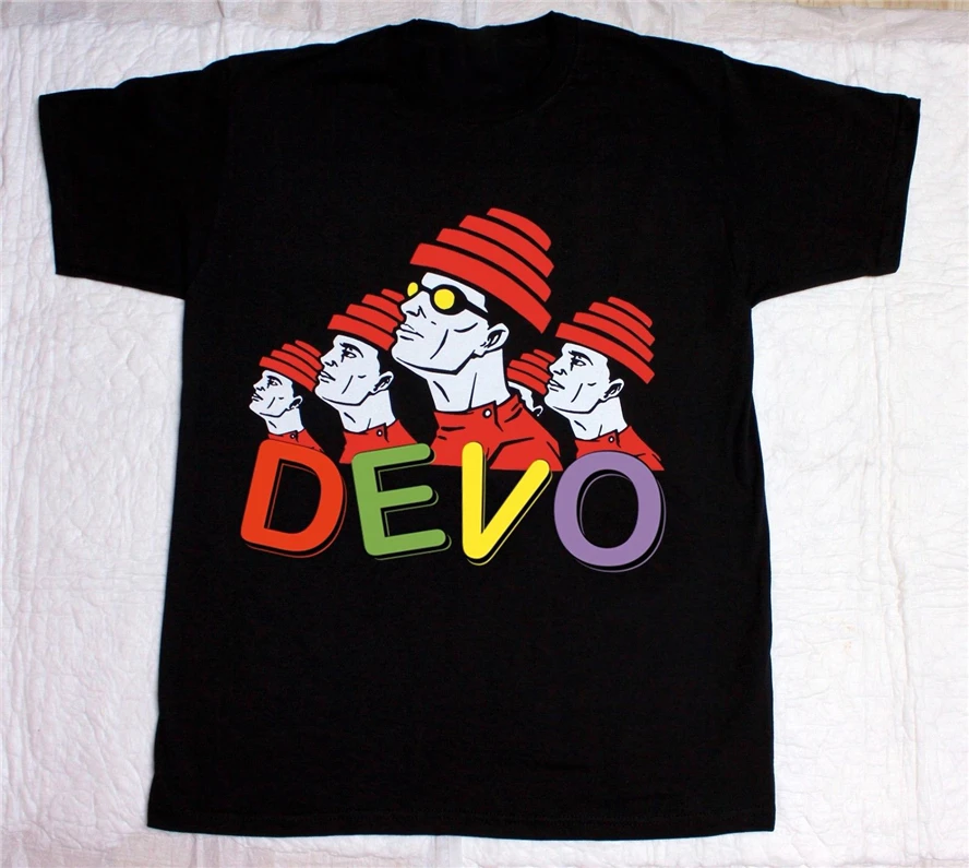 Devo Band Rock Новая Черная футболка модная новый дизайн Diy|Мужские футболки| |