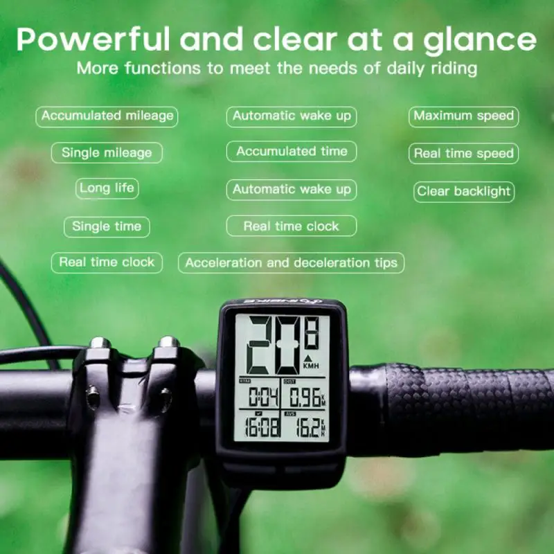 

IC508 Ipx6 waterproof Bicycle odometer Accessories Bicycle Speedometer Wireless code meter Riding odometer Speed detector