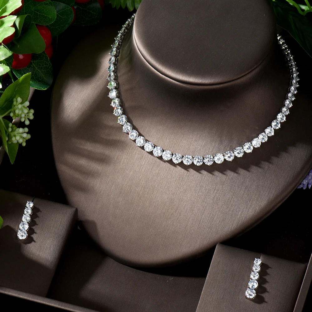 Комплект свадебных украшений HIBRIDE модные ювелирные украшения высокого качества