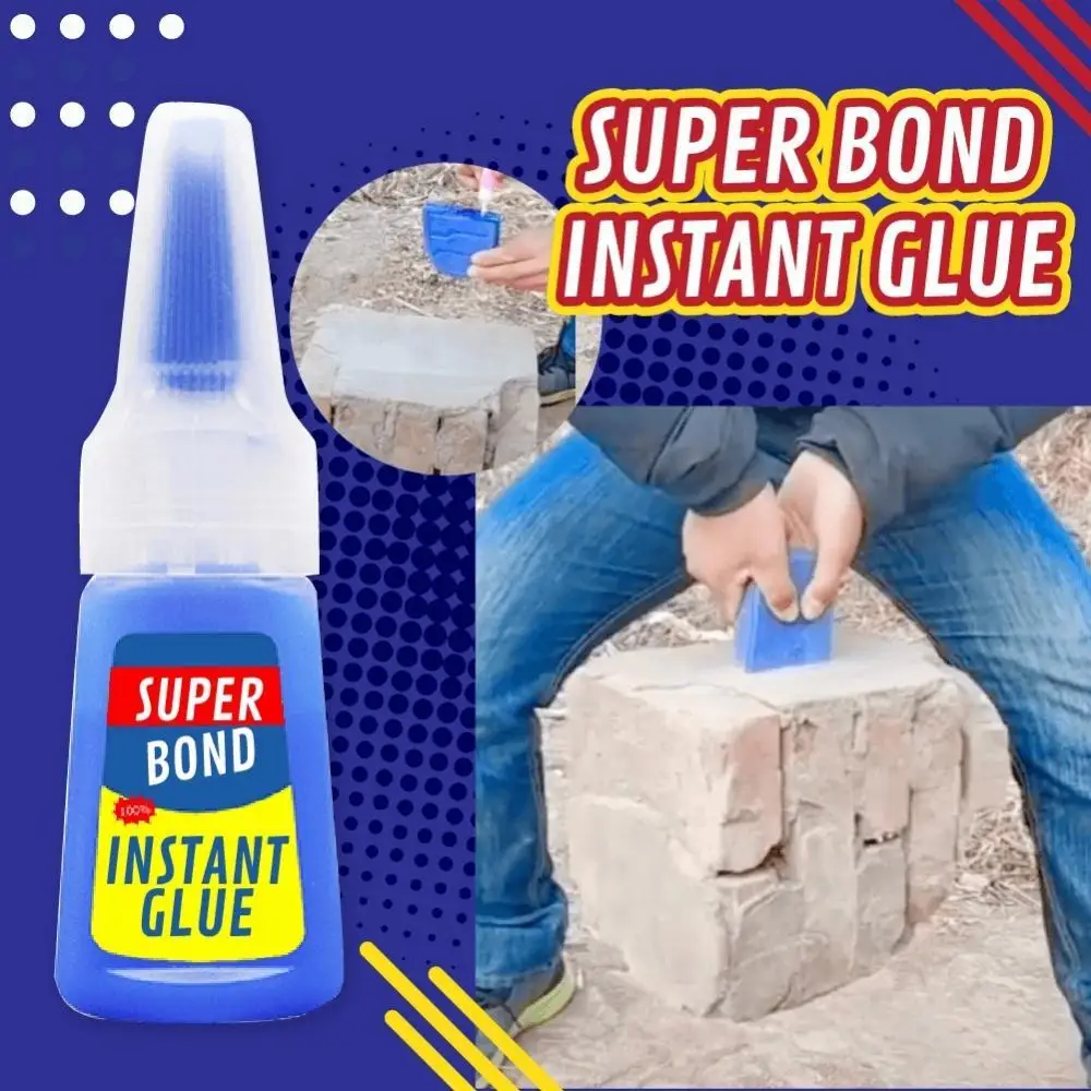 

Quick Dry Strong Adhesive Glue Liquid 20g Multi-purpose Super Super Instant for Leather Wood Rubber Metal Ceramic Quick Drying