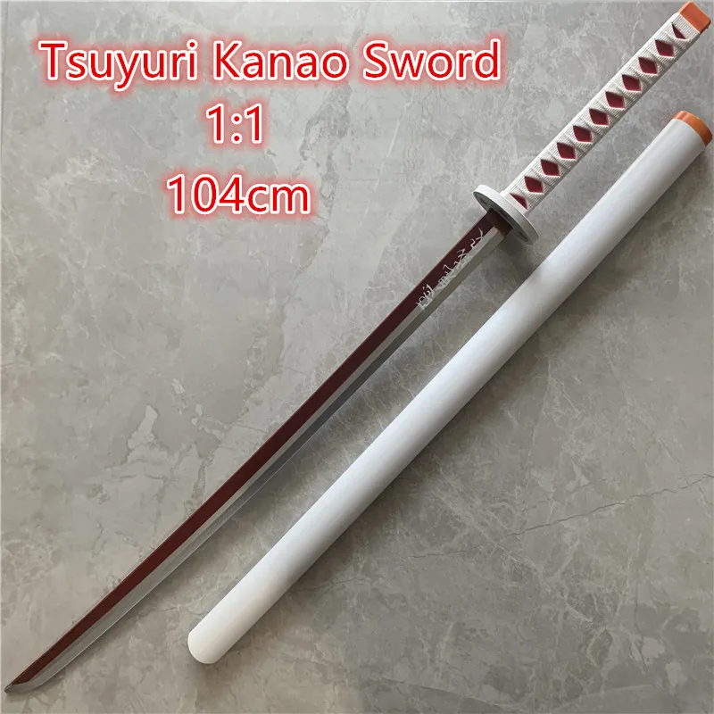 104 см меч из аниме рассекающий демонов оружие цуюри канао шинобу Sowrd Косплей 1:1 нож