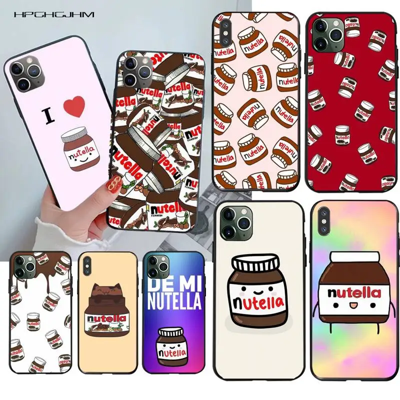 Мягкий Силиконовый ТПУ чехол для телефона HPCHCJHM Kawaii nutella iPhone 11 pro XS MAX 8 7 6 6S Plus X 5S SE 2020