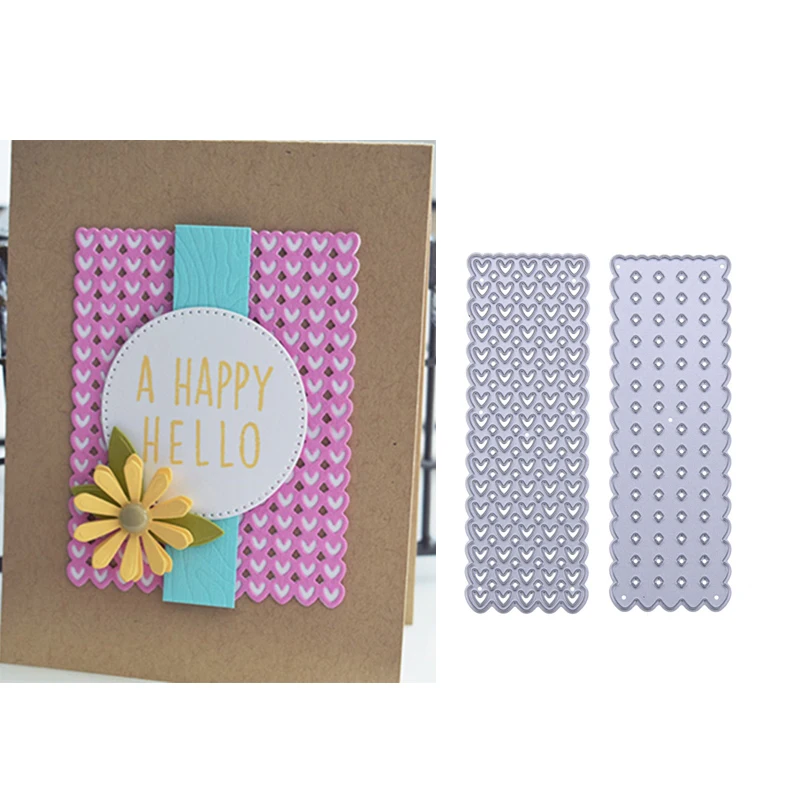 Любовь-сердца шаблон Круг-точки высечки для изготовления открыток штампы