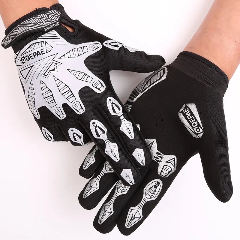 

New fashion full finger reflective riding gloves night riding gloves outdoor sports fitness gloves tactical gloves