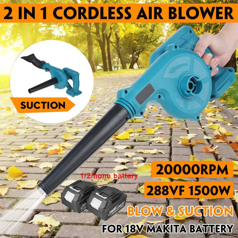 

1500W 288VF Cordless Electric Air Blower Blow-Suction EU Plug 20000 RPM 2 In 1 Vacuum Dust Collector For Dust/Hair Cleannig