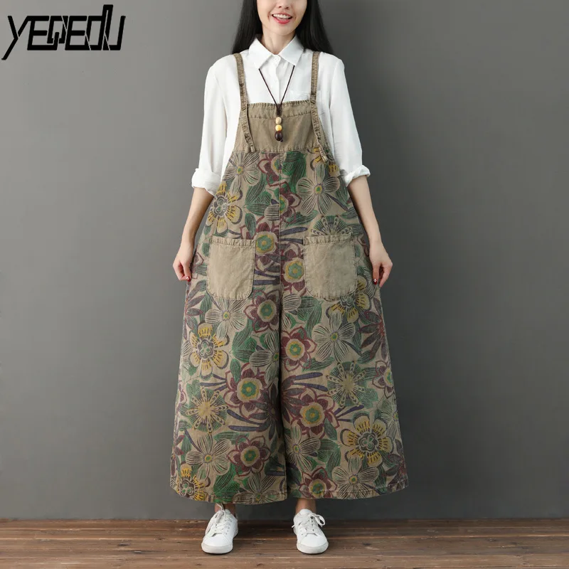 #0322 весенне-осенние винтажные широкие брюки с регулируемым ремешком джинсовый