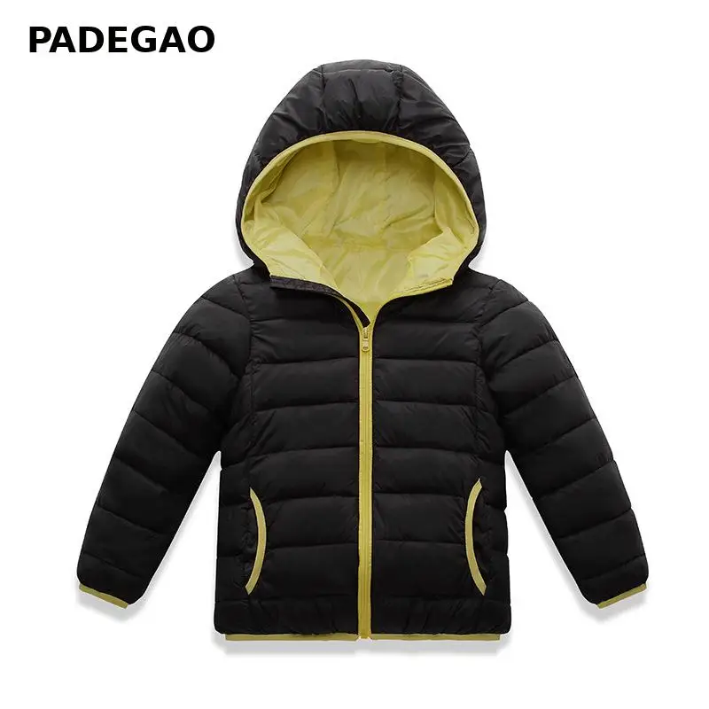 Зимнее пальто для мальчиков куртка зимняя пуховая парка Черная Детская с